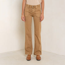 Camel fonce,Pantalon Coupe Large avec Grande Poche - Jean Femme - Place du jour Camel fonce,Pantalon Coupe Large avec Grande Poche - Jean Femme - Place du jour